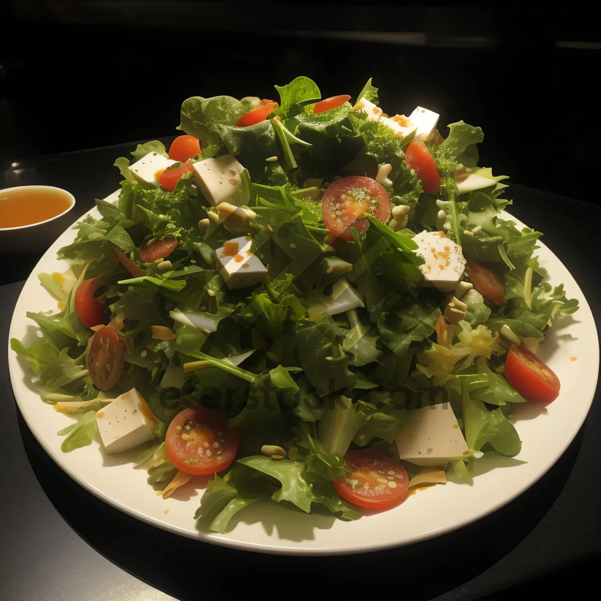 Picture of Healthy Gourmet Vegetable Salad Bowl Closeup