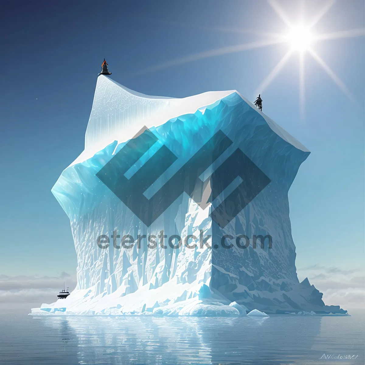 Picture of Tranquil Glacier Reflection in Scenic Bay