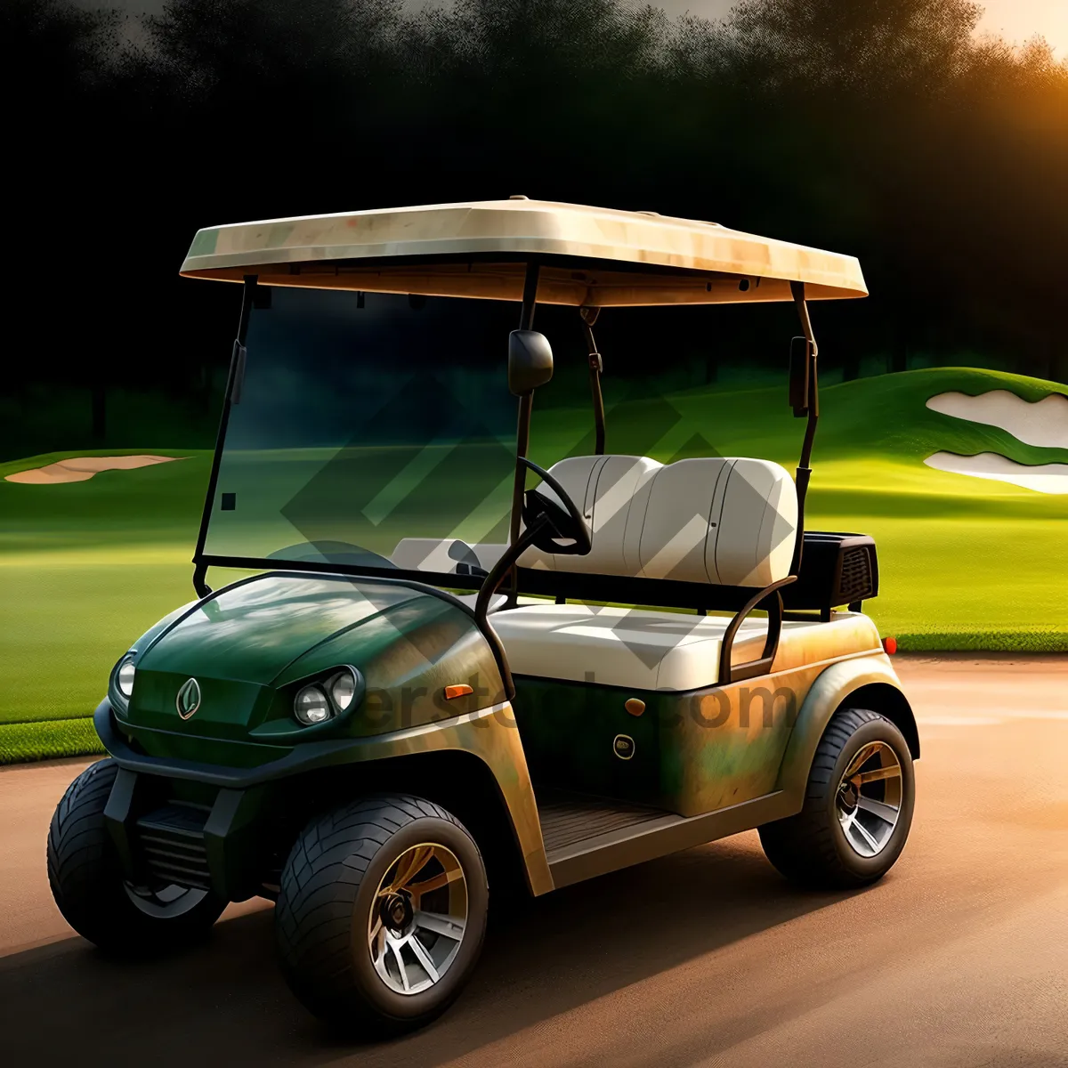 Picture of Luxury Golf Car on the Course