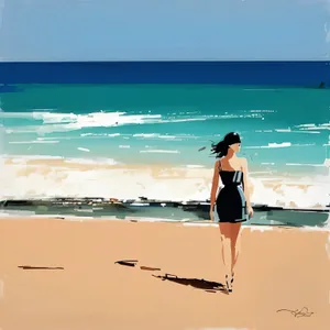 Serene Summer Escape: Beach Bliss with Sun-kissed Couple