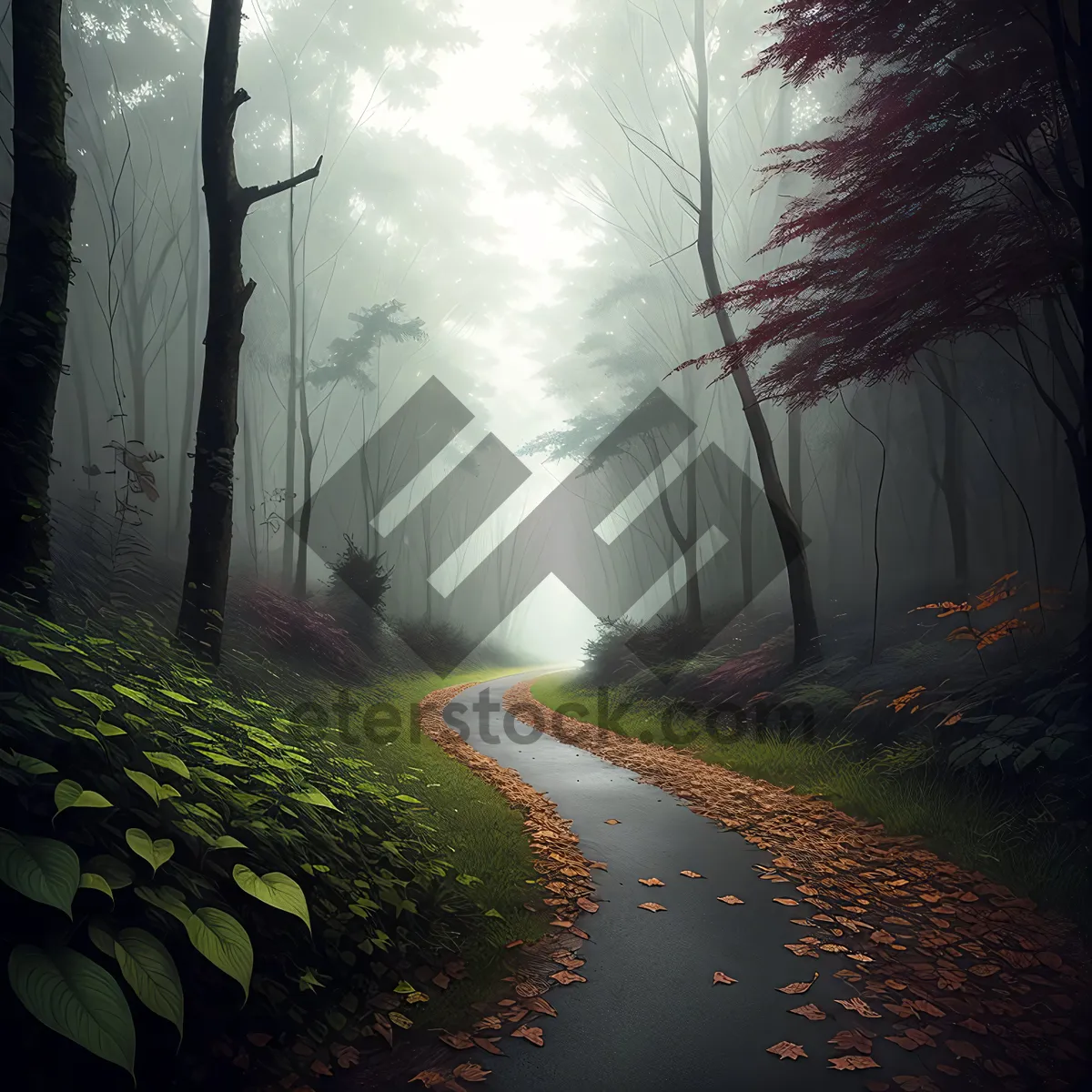 Picture of Serenity in the Autumn Forest