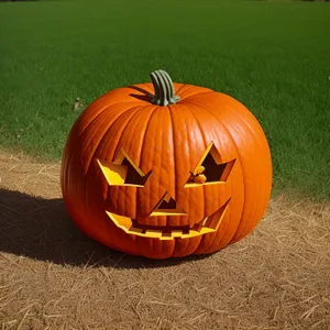 Spooky Pumpkin Jack-o'-Lantern Decoration for Halloween Season