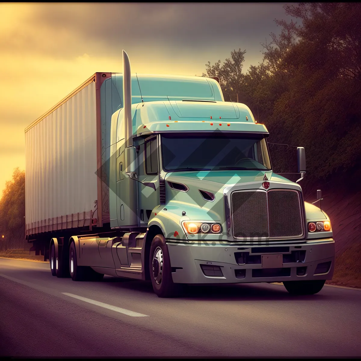 Picture of Highway Haul: Fast Freight Delivery on Wheels