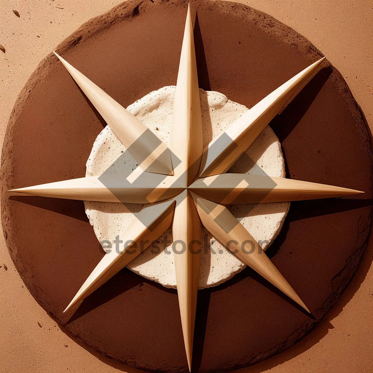 Picture of Stylish Shield with Pinwheel and Star Design