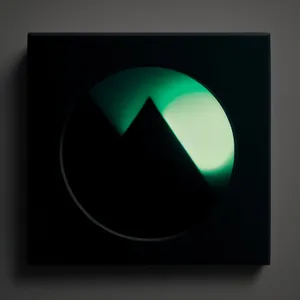 Modern LED Television Broadcast Icon - Shiny Black Design