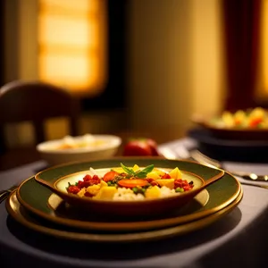 Delicious Restaurant Dinner Plate - Healthy Cuisine