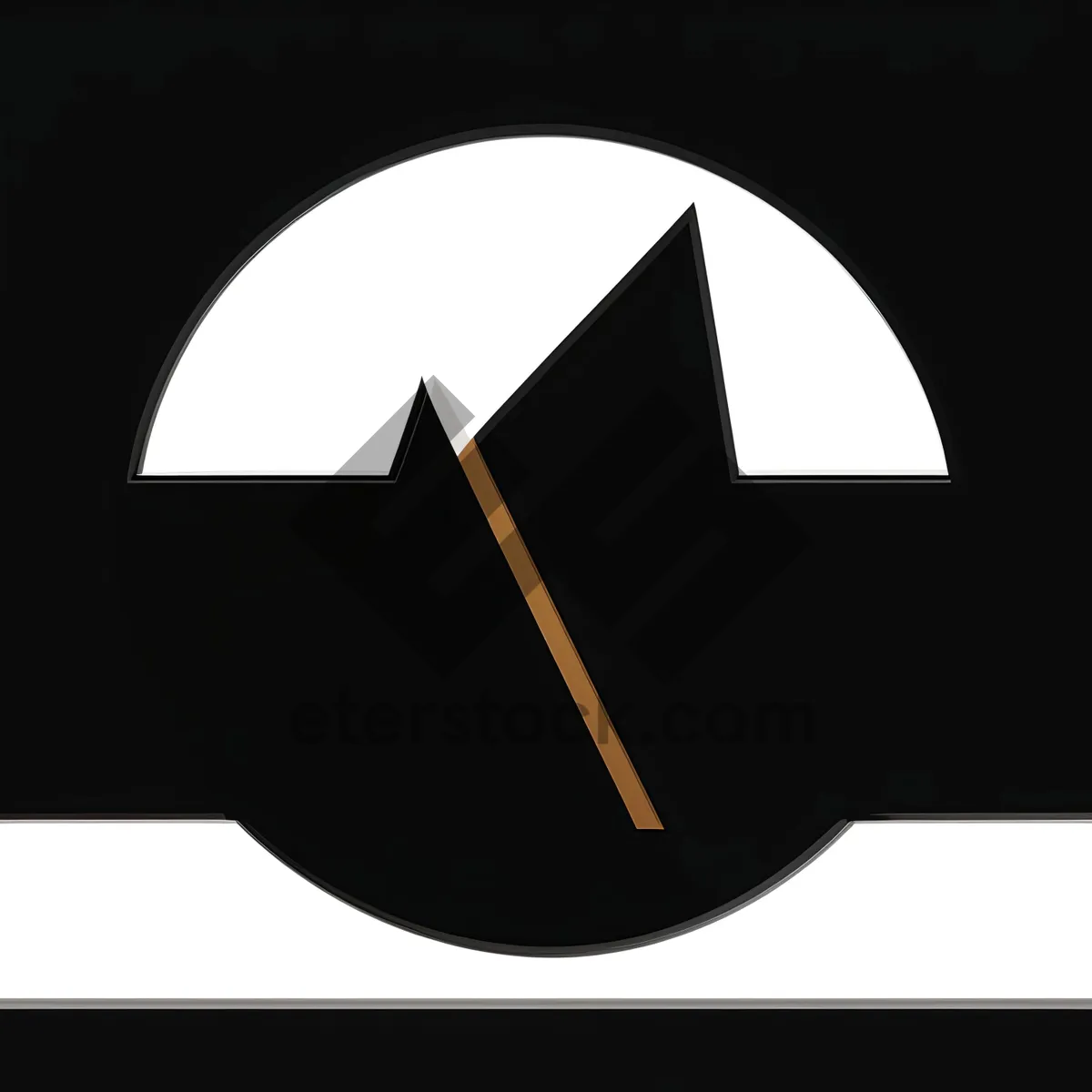 Picture of Black Clock Hand Icon - Time Indicator Symbol