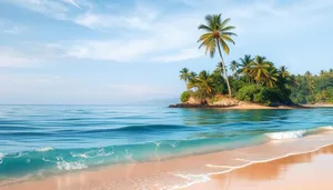 Serene Tropical Beach on a Sunny Day