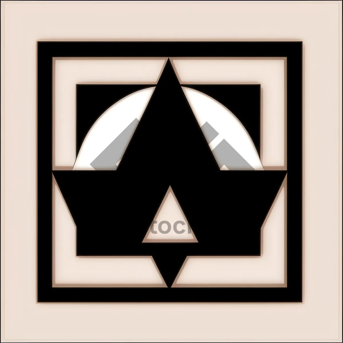 Picture of Heraldry-inspired black star frame graphic element