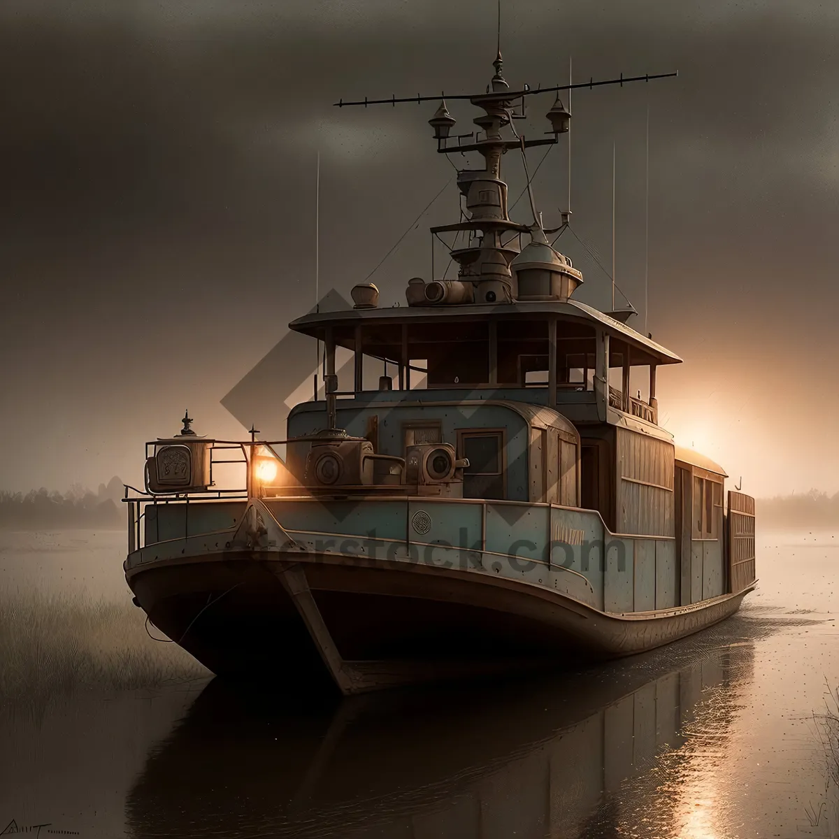 Picture of Nautical Fishing Vessel in Harbor