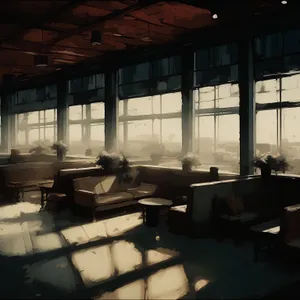 Modern Classroom Interior with Stylish Furniture