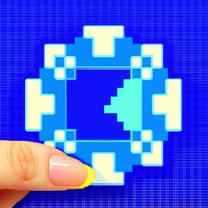 Pixel Pattern Puzzle Solution in 3D Design