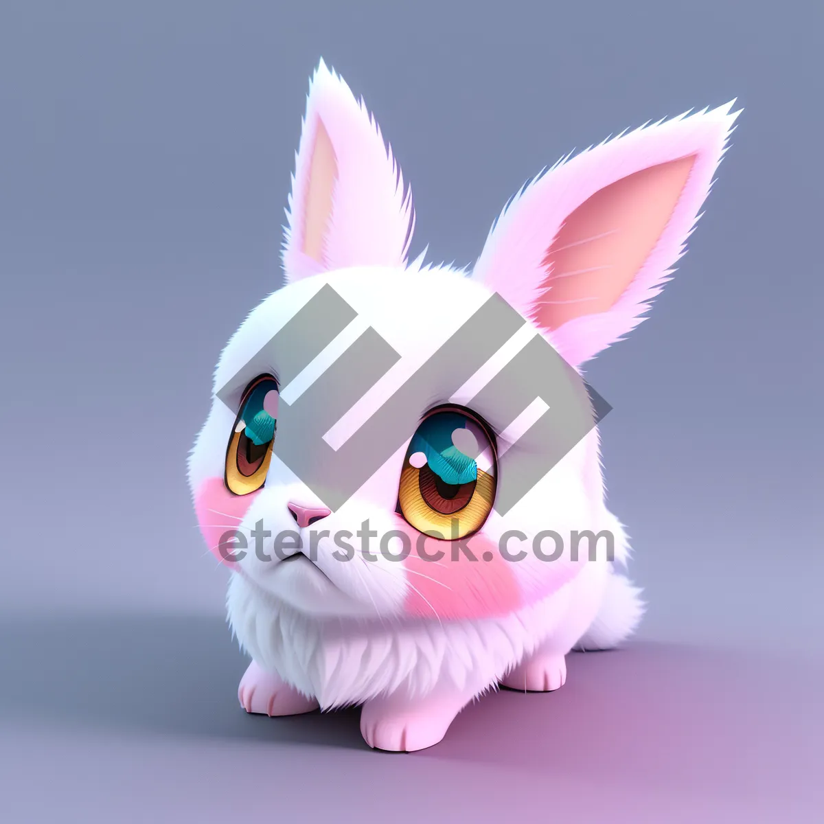 Picture of Cute Bunny Piggy Bank with Pink Ears