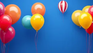 Colorful party balloons for festive celebration