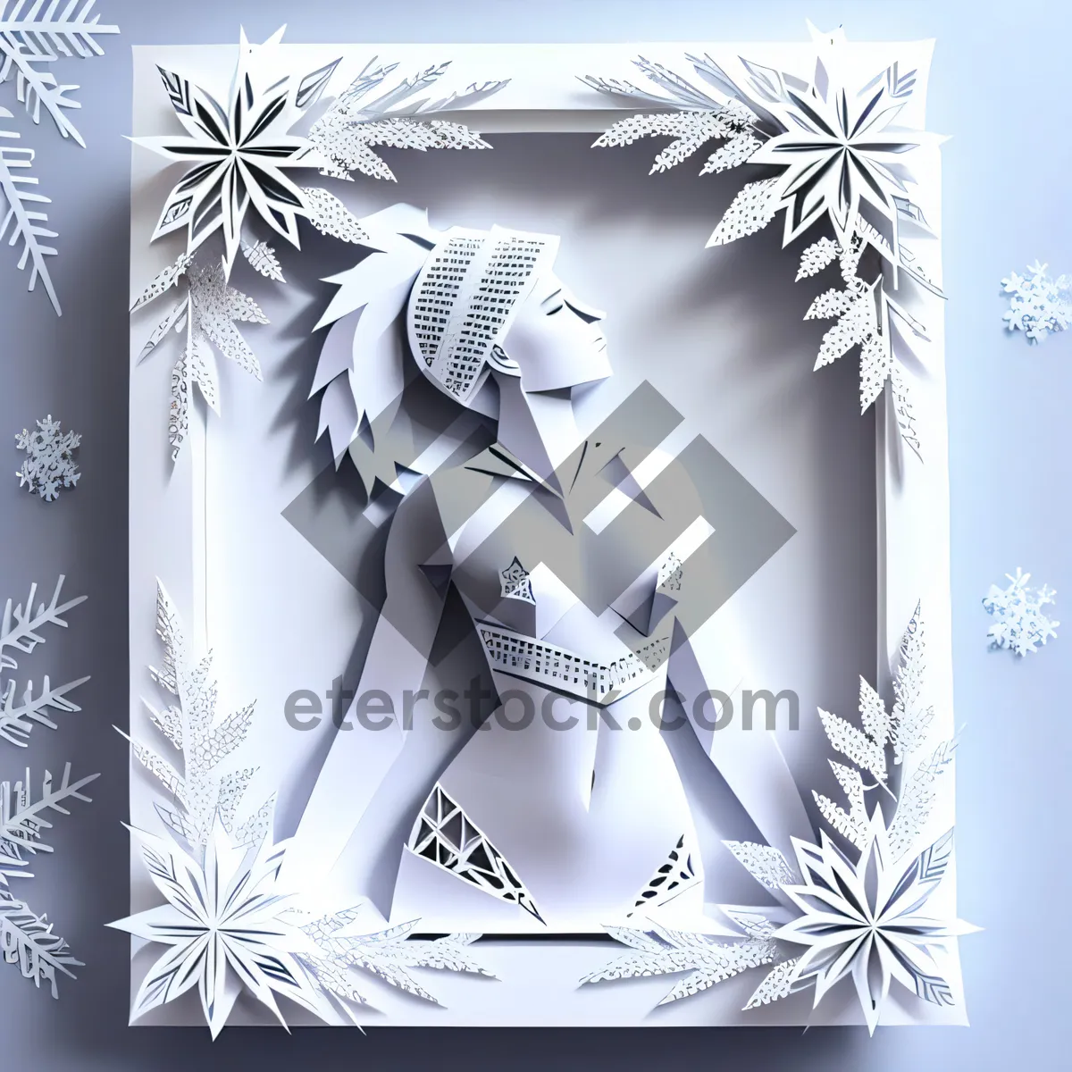 Picture of Winter Swimmer: Festive Snowflake Decor