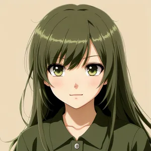 Elegant Fashion Masked Lady with Lustrous Hair