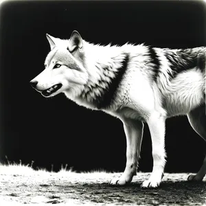 White Wolf - Majestic Canine in the Snow