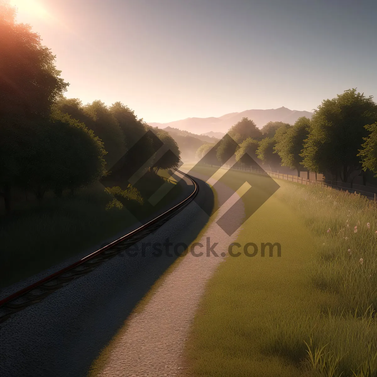 Picture of Scenic Drive through Mountainous Countryside