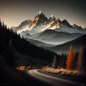 Winter Wonderland: Majestic Snowy Alps Landscape