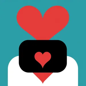 Romantic Heart Icon Set for Valentine's Day