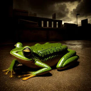 Glimpse of Nature: Green Snake and Eyed Tree Frog