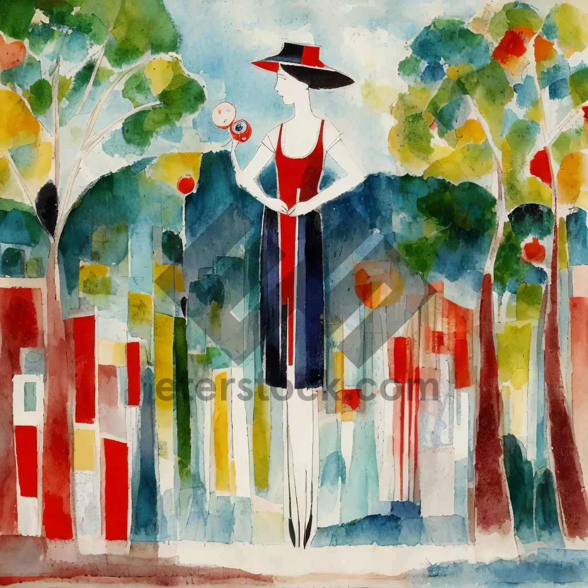 Picture of Colorful Art Brushes and Pencils - Creative Tools for School and Drawing