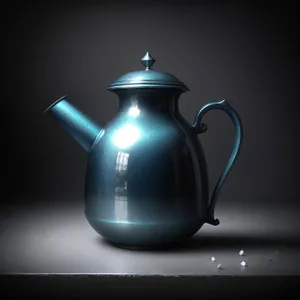 Traditional ceramic teapot for hot beverages