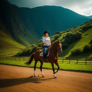 Thrilling Horseback Polo Match in Fields