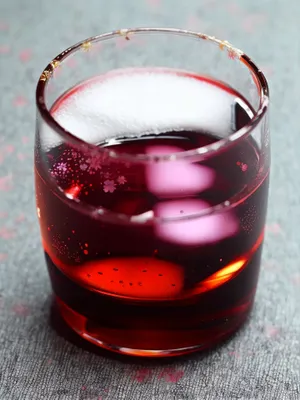 Refreshing Red Wine Cocktail in a Chilled Glass