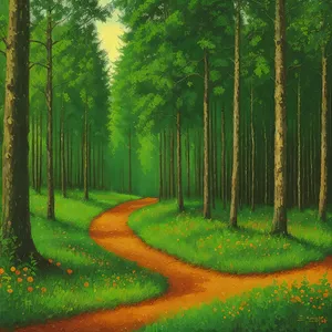 Majestic Summer Forest Pathway