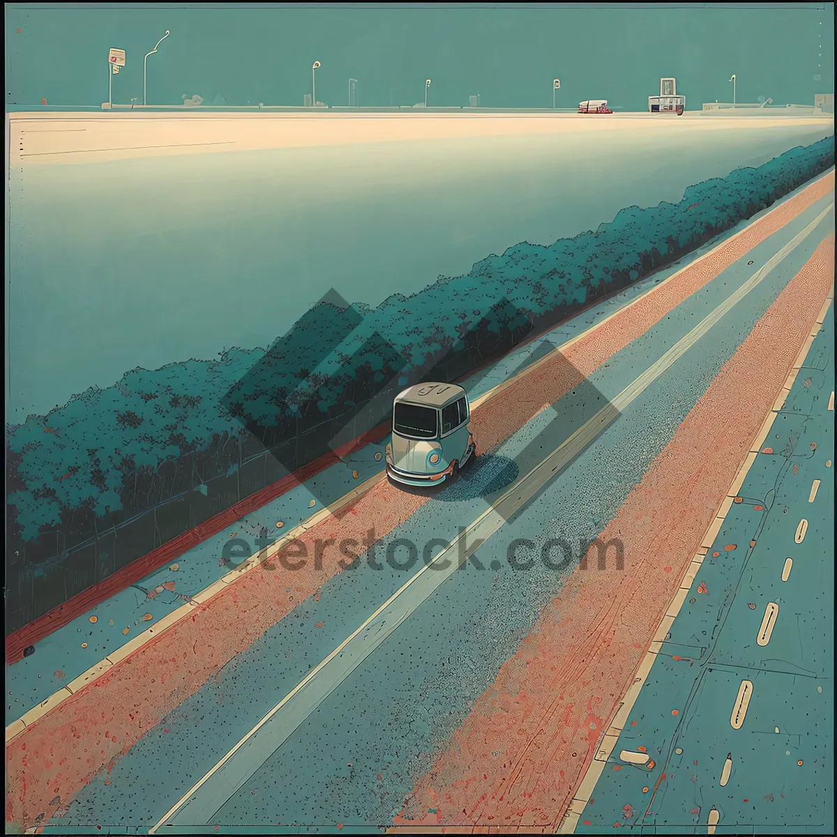 Picture of Coastline Drive: Tranquil Seas and Urban Scenery