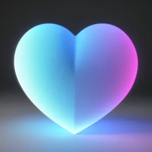 Shimmering Love: A Colorful Heart-shaped Glass Gem