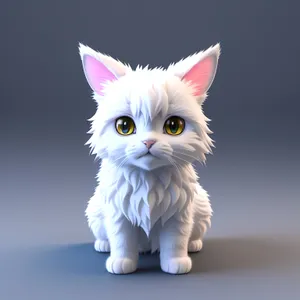 Adorable Kitty with Playful Eyes and Fluffy Fur