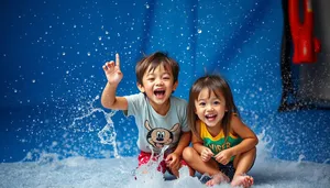 Happy Kids Smiling Together in Family Portrait