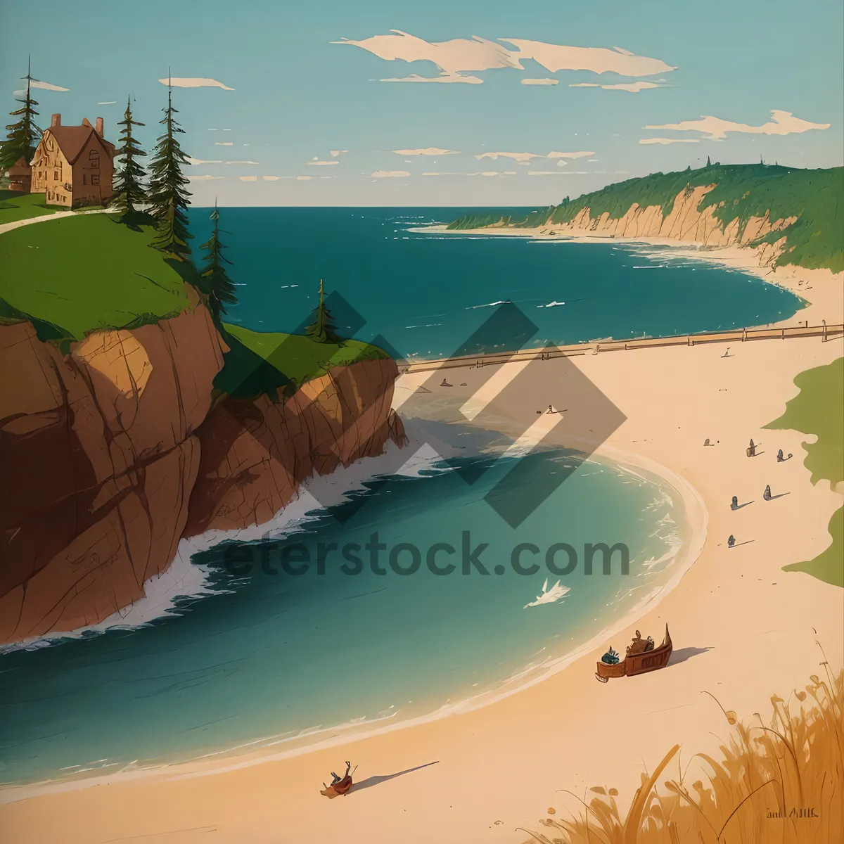 Picture of Turquoise Waves on a Tropical Beach
