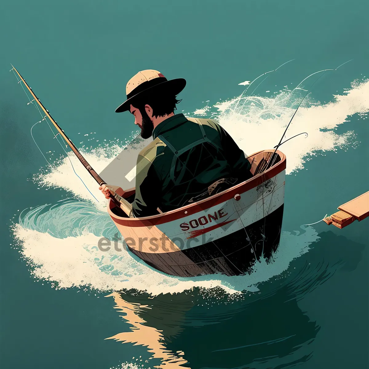 Picture of Fisherman's Fun Paddle in the Sea