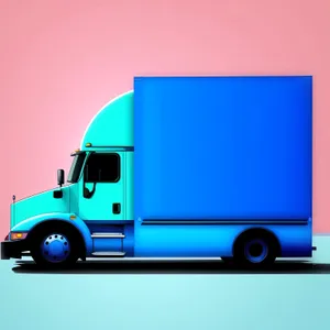 Transportation Icon: Cargo Truck for Export Deliveries