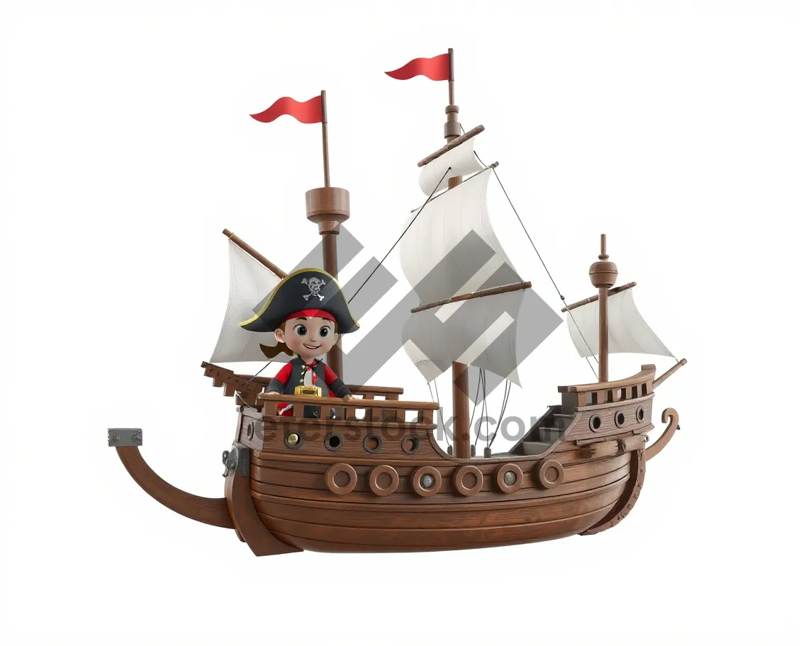 Picture of Pirate ship art on canvas