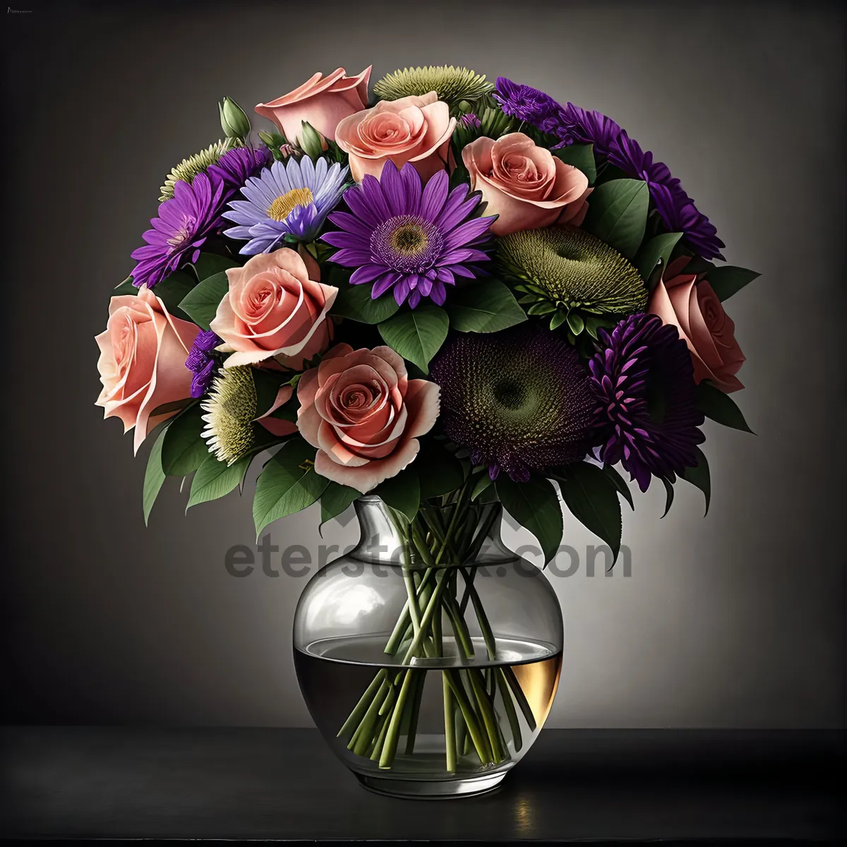 Picture of Blossoming Spring Bouquet in Pink Vase