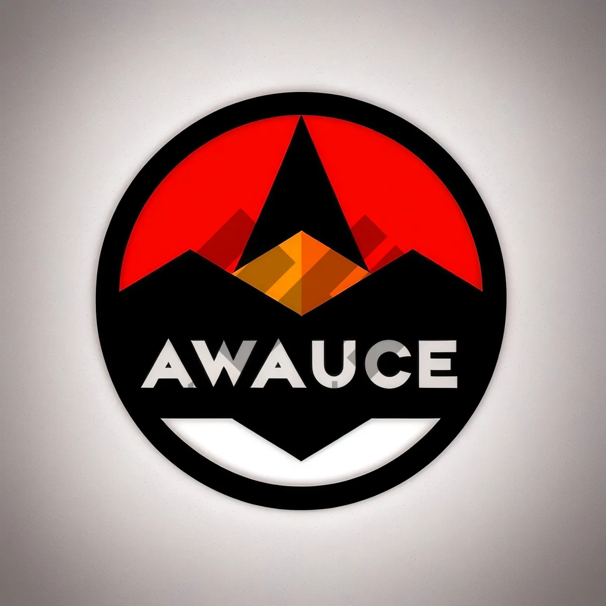 Picture of Glossy Round Icon Button with Heraldry Design