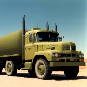 Highway Freight: Speeding Semi-Truck with Cargo