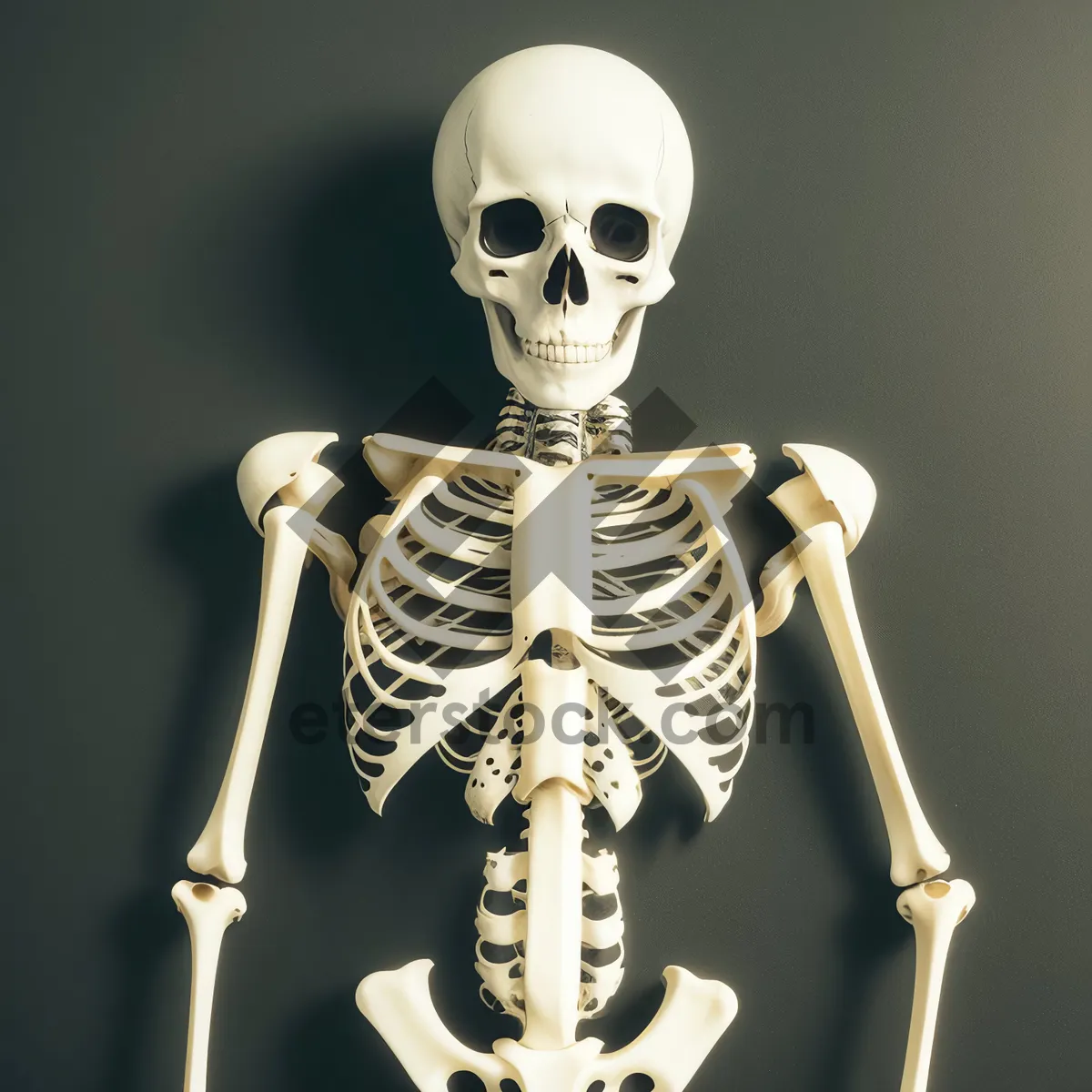 Picture of Spine-chilling Skeleton in 3D Anatomy Pose