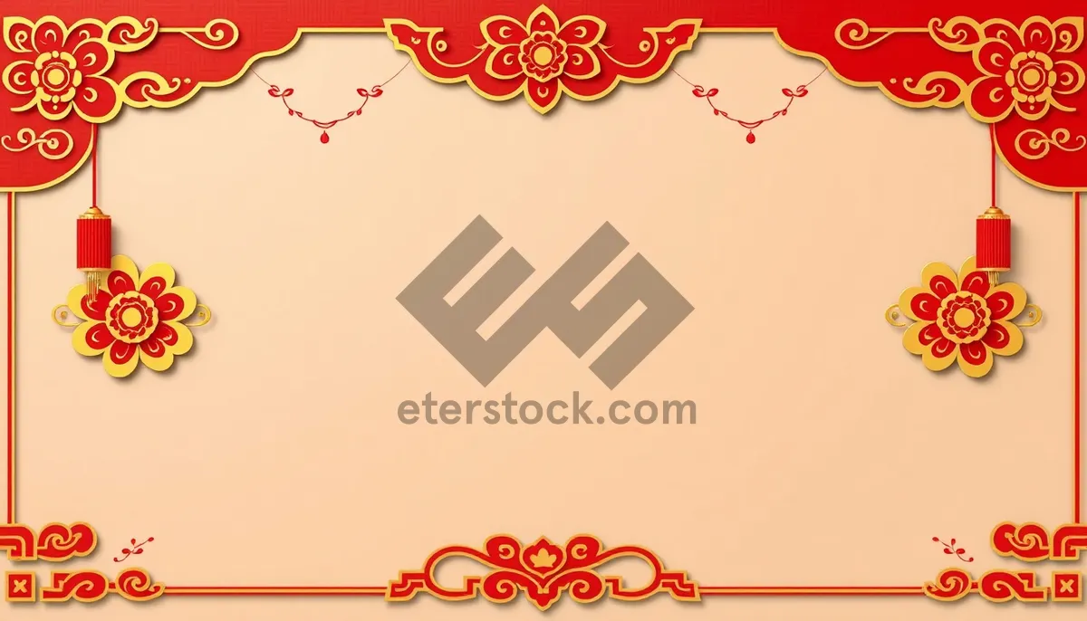 Picture of Grunge floral border silhouette design for Valentine's Day card.