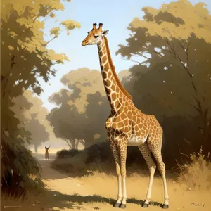 Majestic Safari Giraffe in African Wilderness