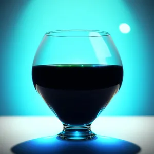 Cheerful Wineglass Topped with Red Wine