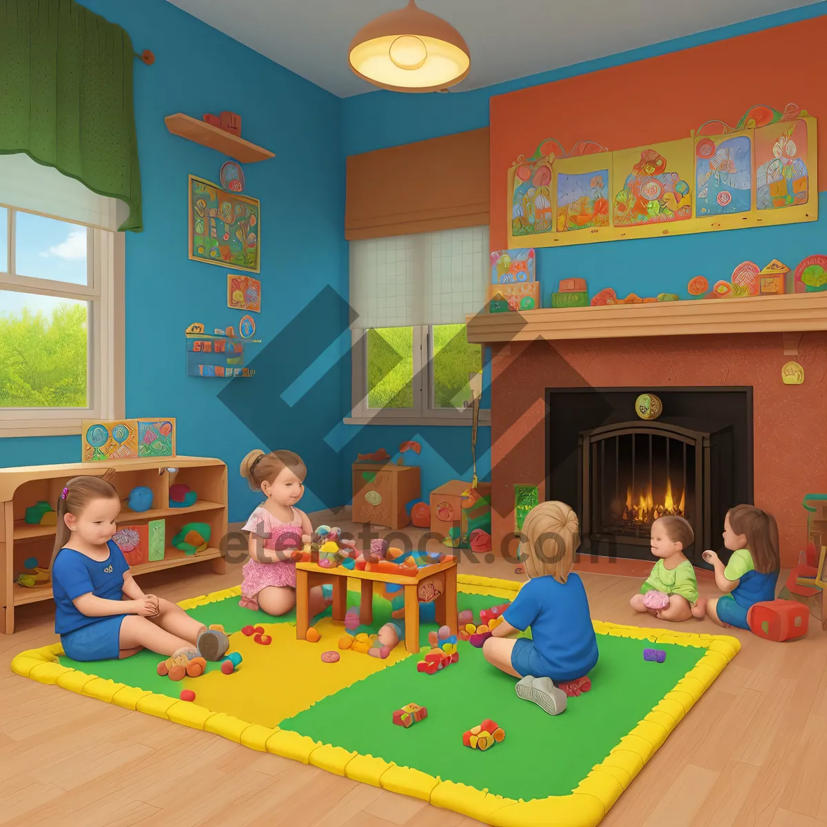 Picture of Vibrant Classroom: Students Engaged in Learning