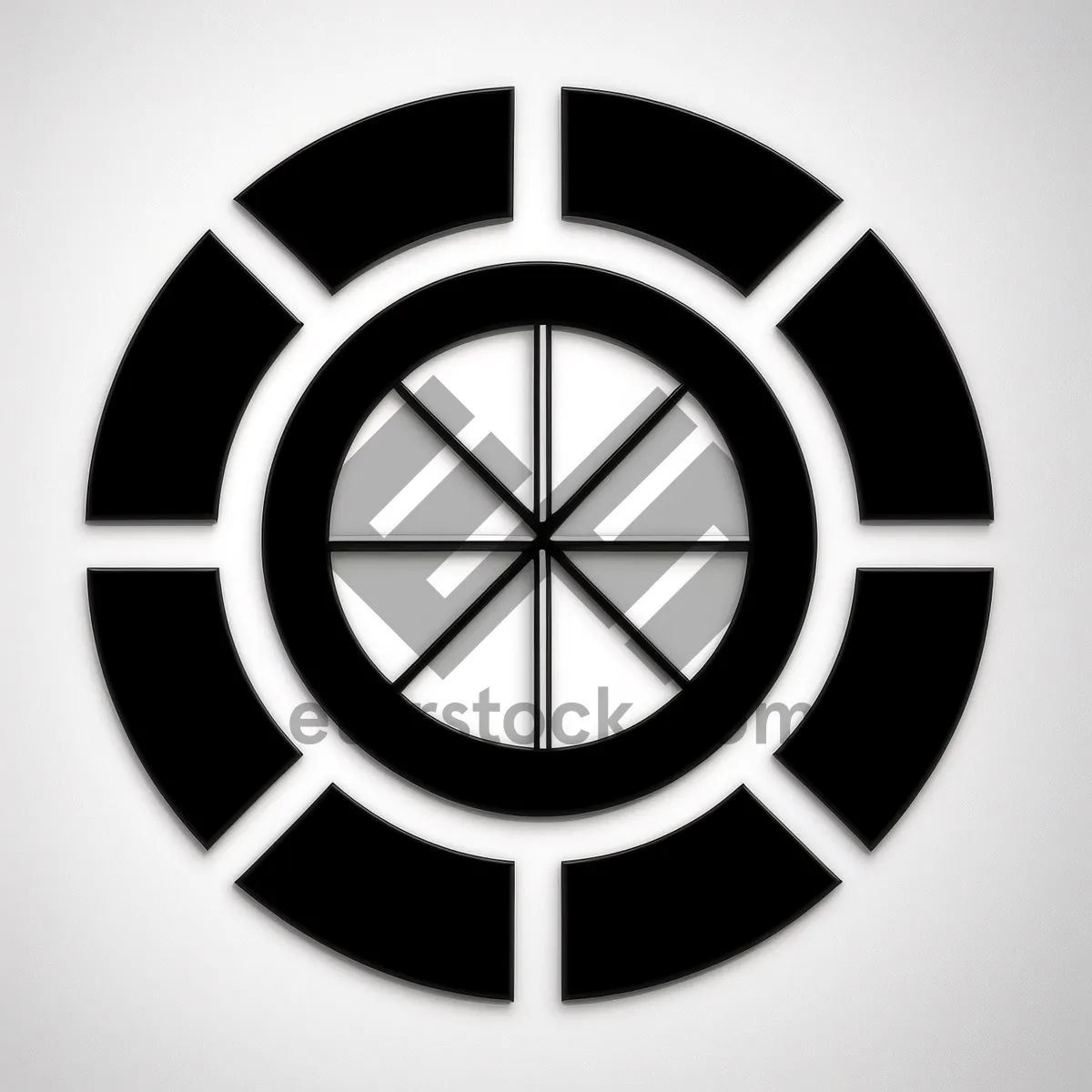 Picture of Shiny Black Metal Circle Icon