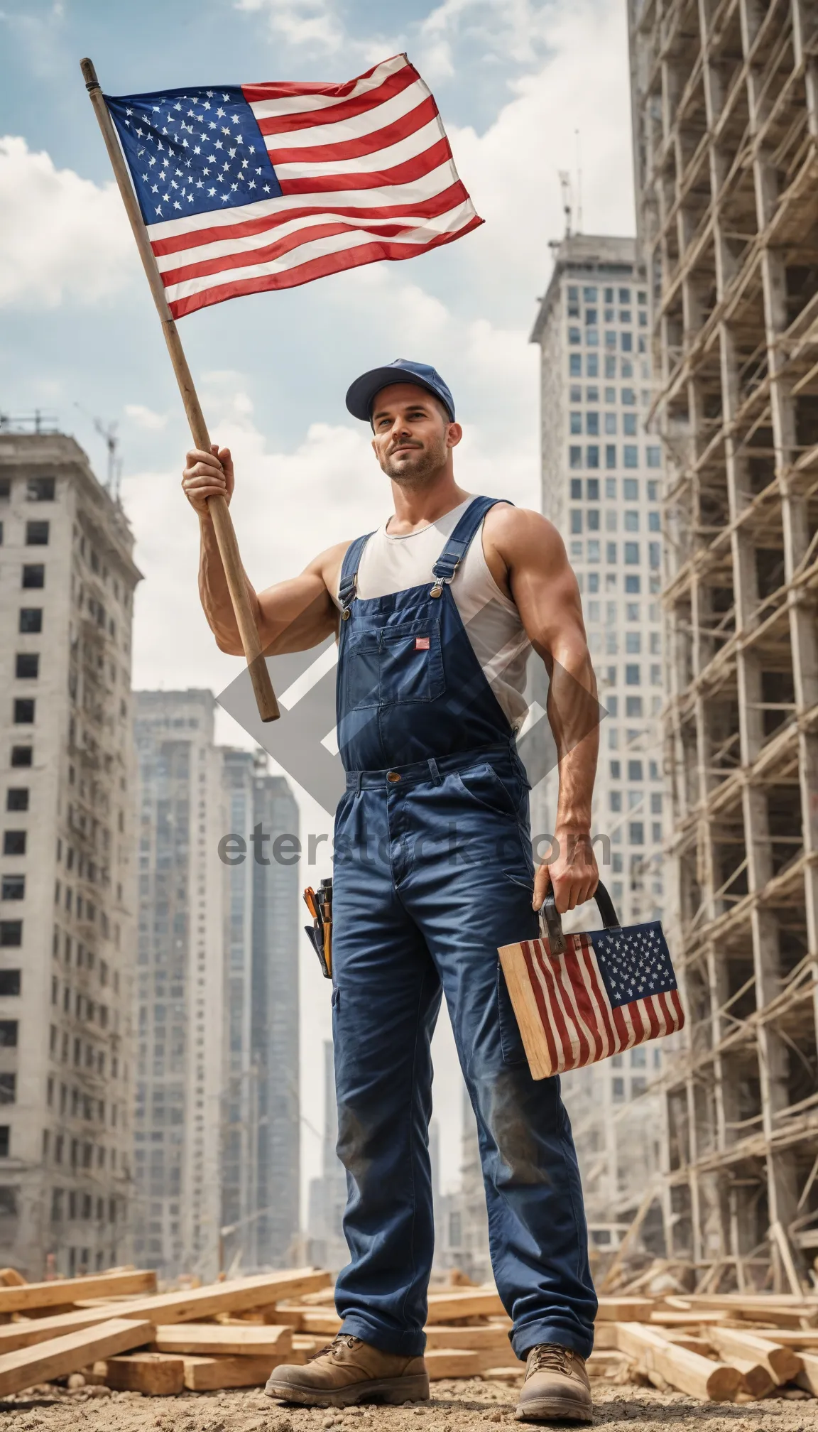 Picture of Happy Tourist Fashion Portrait Outdoors