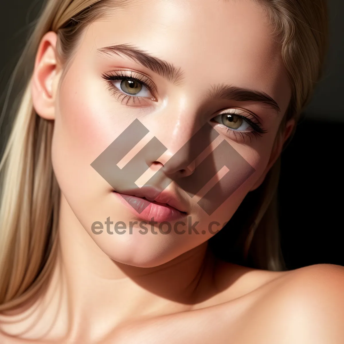 Picture of Elegant Sensuality: Closeup Portrait of Attractive Model