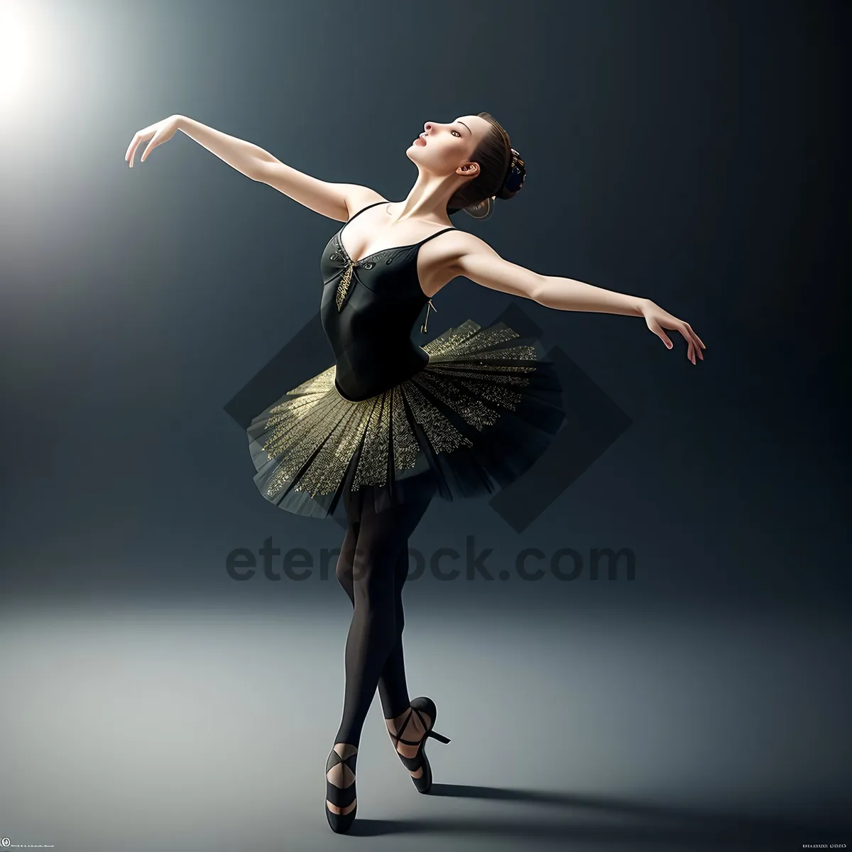 Picture of Dynamic Ballerina Leaping with Grace and Energy